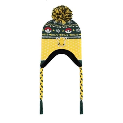 Image of Difuzed Pikachu Pokemon Sherpa Beanie, Multicoloured, One Size