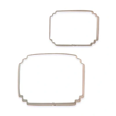 Image of PME Cookie and Cake Plaque Cutter Style 7 Set of 2, Silver