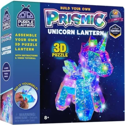 Image of Prismic Make Your Own 3D Light Up Unicorn Craft Kit Gifts for Girls Age 12+ &amp; Unique Birthday Presents Creative Teenage 13 15 Fun Christmas Crafts Kids