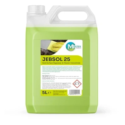 Image of Jebsol 25 Hard Surface Degreaser &amp; Cleaner Concentrate, 5L.Highly Concentrated, Powerful, and heavy duty unperfumed formula, developed for a wide range of cleaning