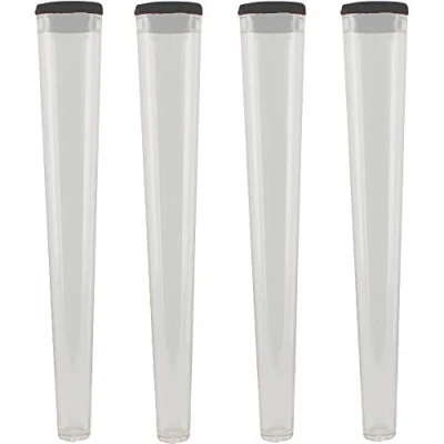 Image of Cherry on Top King Size Cone Holder Air Tight Hard Plastic Tube Smoking Rolling Cig Tube, 4 Holders Clear