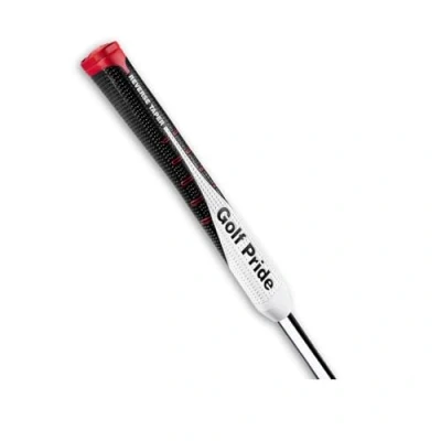 Image of *NEW* Golf Pride 2024 Reverse Taper Pistol Medium Midsize Putter Grip Stroke Enhancement, Soft &amp; Tacky Feel, Dimple Traction, 68g, 0.580 Round Classic Black/White/Red