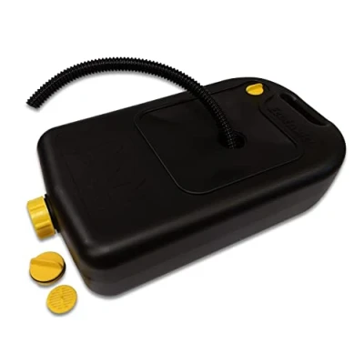 Image of DKN LEISURE 10L Black Waste Water Container with Hose suitable for VW Campervans 13CM HIGH