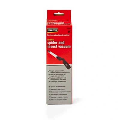 Image of Pest Stop Spider and Insect Vacuum Chemical Free Solution Lightweight Portable User Friendly No Harm or Kill 43cm Device Length