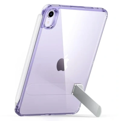 Image of ESR for iPad Mini 7 Case A17 Pro, 7th/6th Generation with Stand(2024/2021), 3 Stand Modes, Slim and Light, Drop Protection, Supports Pencil Pro/USB C, Boost Kickstand Case, Purple Clear