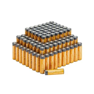 Image of Amazon Basics AA 1.5 Volt Performance Alkaline Batteries, 100 Pack (Appearance may vary)