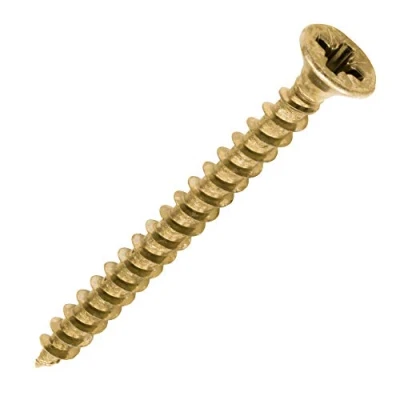 Image of TIMCO Solo Chipboard &amp; Woodscrews Gold 4.0 x 45 Box of 200 A Single Thread woodscrew mainly Used in Various Types Timber and Man Made Boards or into Masonry with The use Plastic Plug