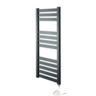 Image of Greened House VASTowel Rail 500 x 960mm Anthracite Electric BathroomTowel Warmer Flat Panel