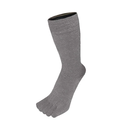 Image of TOETOE Men, Women Essential/Everyday Stretchy Soft Silk Mid Calf Seamless Plain Toe Socks, Hygienic, Breathable