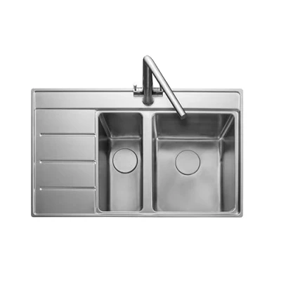 Image of Rangemaster Boston 1.5 Bowl Stainless Steel Kitchen Sink with Waste BST8602L