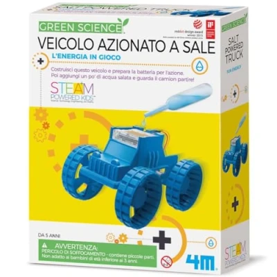 Image of 4M Salt Powered Truck Science and Technololgy Kit, Build an EcoTruck, by Water, STEM Kit for Boys Girls 8 14 Years