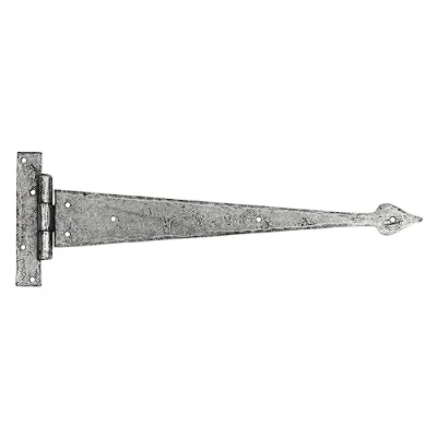 Image of From The Anvil Pewter 15 Inch Arrow Head T Hinge (Pair)