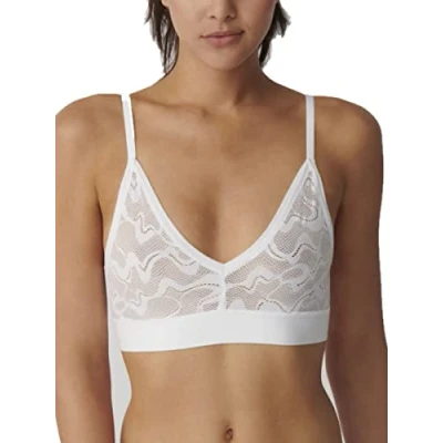 Image of Sloggi Women&#039;s GO Allround Lace Bralette Bustier, White, One