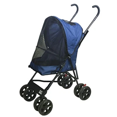 Image of Pet Gear Travel Lite Stroller for Cats and Dogs up to 15 pounds, Navy