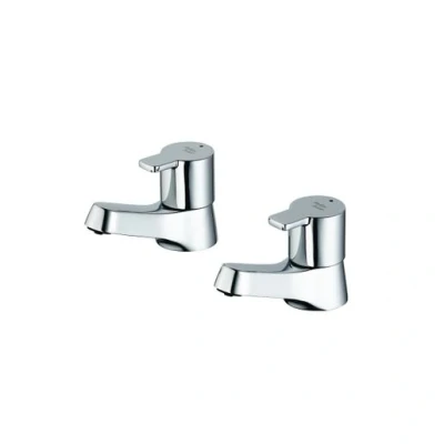 Image of Armitage Shanks Sandringham SL 21 Basin Pillar Taps Chrome B3304AA.