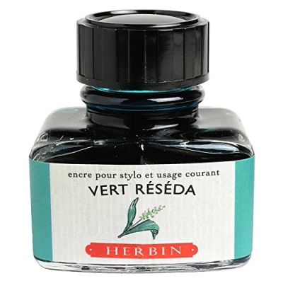 Image of Jacques Herbin 13038T 30ml Bottle of Ink for Fountain Pens and Rollerball Vert Reseda