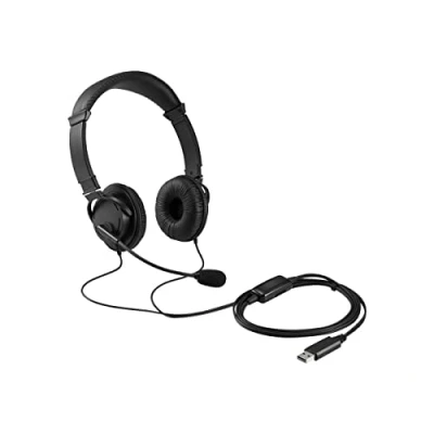 Image of Kensington HiFi USB Headphones with Mic and Volume Control Buttons