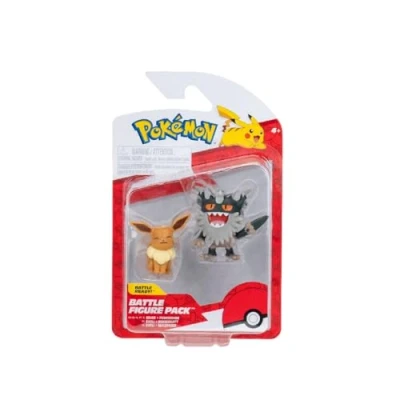 Image of Pokémon Pokemon Battle Figure, 2 pack 5 and 8 cm Figure Toy Set Perrserker Eevee