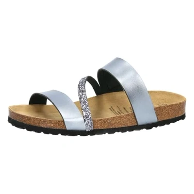Image of Lico Women&#039;s Bioline Glitter Mules, Grey (Anthrazit Anthrazit), 8 UK