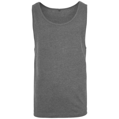 Image of Build Your Brand Men&#039;s Jersey Big Tank T Shirt, BY003 00091 0046, charcoal, M
