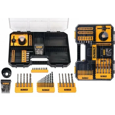 Image of Dewalt 102 Piece HSS Wood Drill Bit Holesaw Socket Set