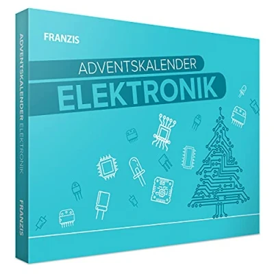 Image of FRANZIS 67400 Electronics advent calendar, 24 exciting experiments about electronics, complete set with circuit board and components, incl. 31 page accompanying book, multicolor