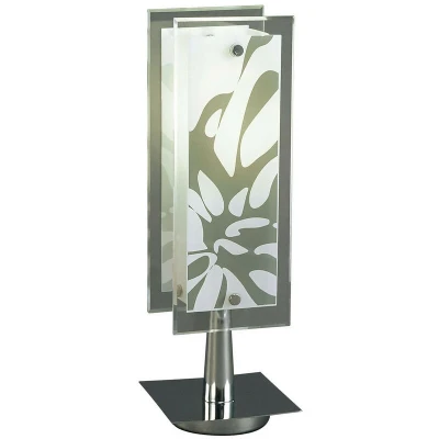 Image of Euphoria Table Lamp 1 Light E27, Polished Chrome/Opal White Glass