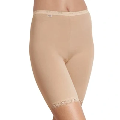 Image of Sloggi Womens Basic+ Long Briefs Beige Cotton Size 6XL
