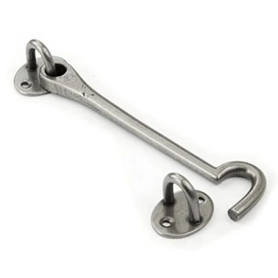 Image of Jones &amp; Grey Pewter Cast Iron Cabin Hook Eye Latch Lock Catch 150mm