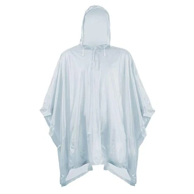 Image of Kids Hooded Plastic Reusable Poncho (One Size) (Clear)