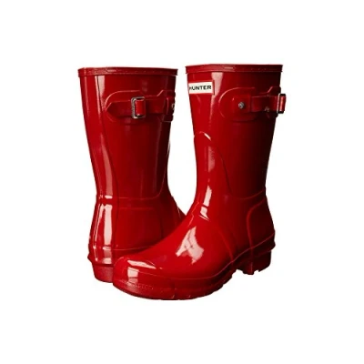 Image of Hunter WMN ORG SHORT GLOSS, Women’s Wellington Boots, Red (Military Red), 6 UK (39 EU)
