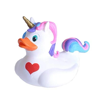 Image of Wild Republic 23209 Rubber Ducks Bath, Kids Gifts, Unicorn Party Supplies, Water Toys,White