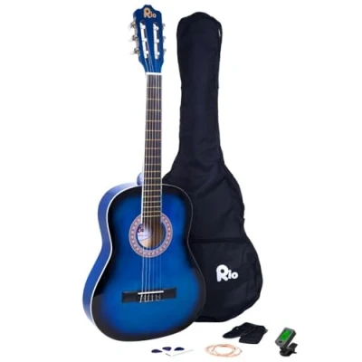 Image of Rio 3/4 Size Classical Guitar Pack For Junior Beginners Suit 9 To 12 Years New
