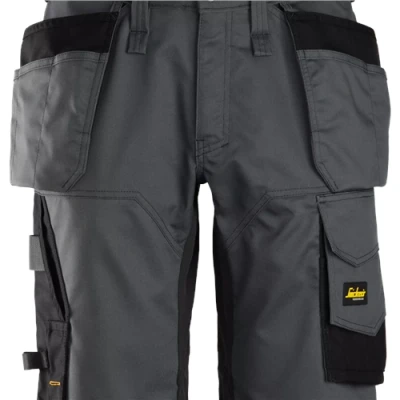 Image of Snickers AllroundWork Stretch Loose Fit Work Shorts Holster Pockets Steel Grey/Black 52