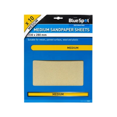 Image of Blue Spot Tools 10 Piece Medium Sandpapers