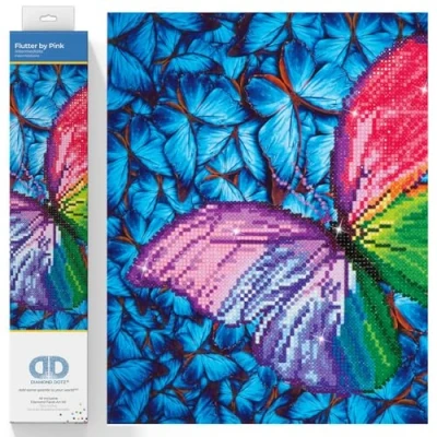 Image of DIAMOND DOTZ Painting, Beginner Kit, Pink, 30.5 x 30.5cm