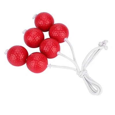 Image of VGEBY1 Golf Ball Set, 2 Colors Option 3 Pairs Outdoor Durable Ladder Toss Bolas Set Children Adult Replacement Sports Balls(red)