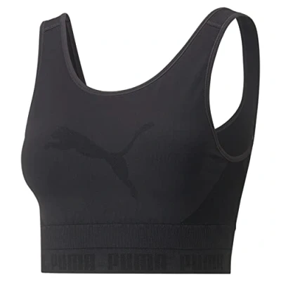 Image of Puma Evoknit Crop Top Black
