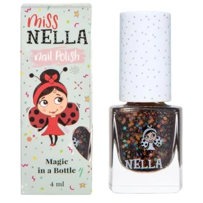 Image of Miss Nella SECRET DIARY Safe dark plum Nail Polish for Kids, Non Toxic &amp; Odour Free Formula Children and Toddlers, Natural Water Based Easy Peel Off