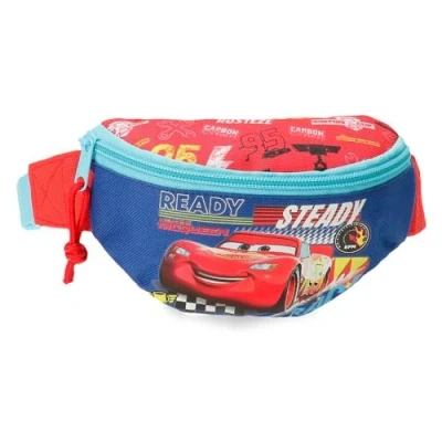 Image of Joumma Disney Cars Lets Race Pencil Case, School Made of Polyester, Ideal for Carrying Coins, Cards and Small Accessories., red, Fanny Pack