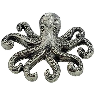 Image of GTR Prestige Giftware Roman Octopus Pewter Lapel Pin Badge XWTP052