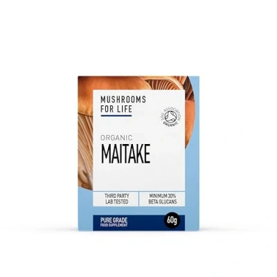 Image of Organic Maitake Supplement Mushroom Superfood Supplenmt Complex Pure Grade Extracts, No Bindes (Powder 60g)