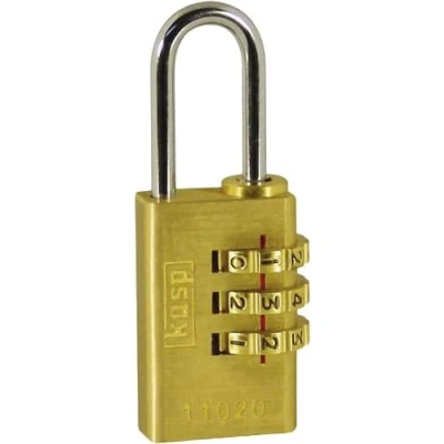 Image of Kasp 110 Brass Combination Padlock K11020D 20mm, Gold, 20 mm