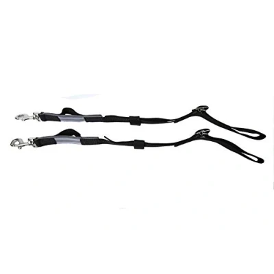 Image of Windsor Nylon Elasticated Side Reins lunge Black horse pony equestrian riding