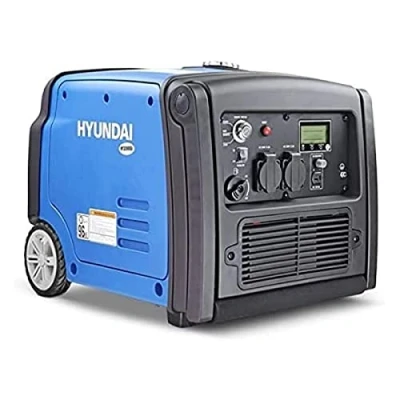 Image of Hyundai 3200W / 3.2 kW Petrol Inverter Generator, Remote Keyfob &amp; Electric Start, Wheel Kit Closed Case Design, 3 Year Warranty