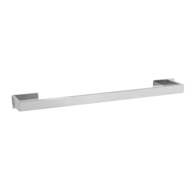Image of Turbo Loc® UNO Genova Shine Bath Towel Rail 60 cm Stainless Steel for Towels or Hand Attachment without Drilling Rustproof 61 x 4.4 7.6 Glossy