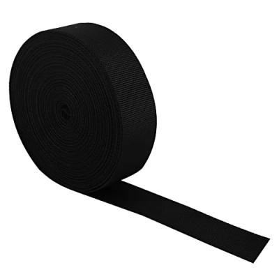 Image of RETON 38MM 10 Yards Black Nylon Heavy Webbing Strap,Durable Luggage Straps, Elastic Bag Straps for Suitcase Rucksack Backpacks Cargo Strapping DIY Accessories