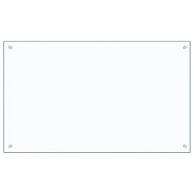 Image of vidaXL Kitchen Backsplash, Transparent, Tempered Glass Heat &amp; Scratch Resistant, Easy Clean Maintenance Free Includes Mounting Material, 100x60 cm