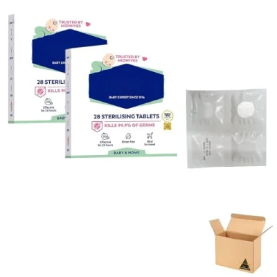 Image of Milton 2 x Sterilising Tablets Original 28 Steriliser for Cleaning Baby Bottles, All Breastfeeding Equipment and Feeding Accessories (Packaging May Vary)