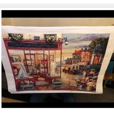 Image of A Wedding Dress Shop, 100% Cotton,14count 400x290 Stitch, 82x53cm Super Big Counted Cross Stitch Kits